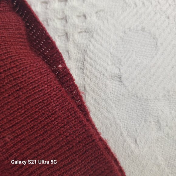 Banana Republic sweater 100%‎ merino wool men's size XL burgundy wine diamonds - Picture 9 of 10